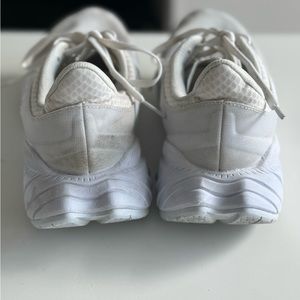 HOKA running shoe in pure white no colors